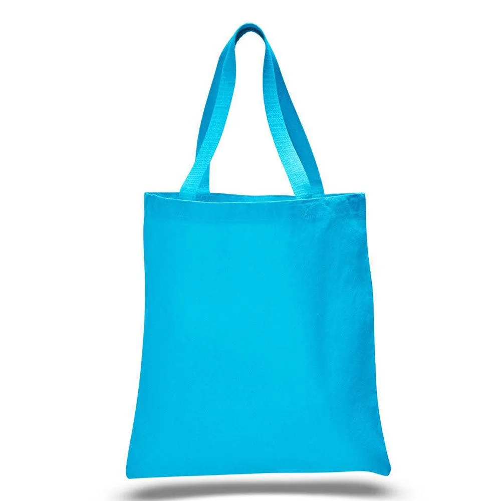 12 Oz. Colored Canvas Simple Tote Bag Customized with your Brand or Logo