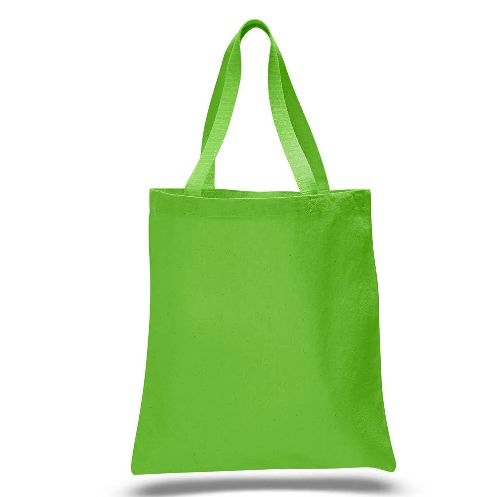 12 Oz. Colored Canvas Simple Tote Bag Customized with your Brand or Logo