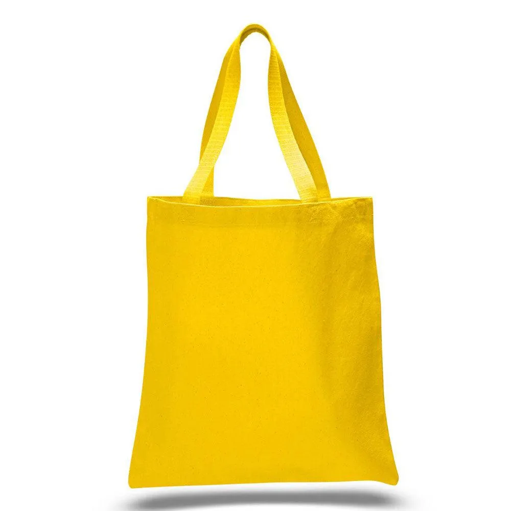 12 Oz. Colored Canvas Simple Tote Bag Customized with your Brand or Logo