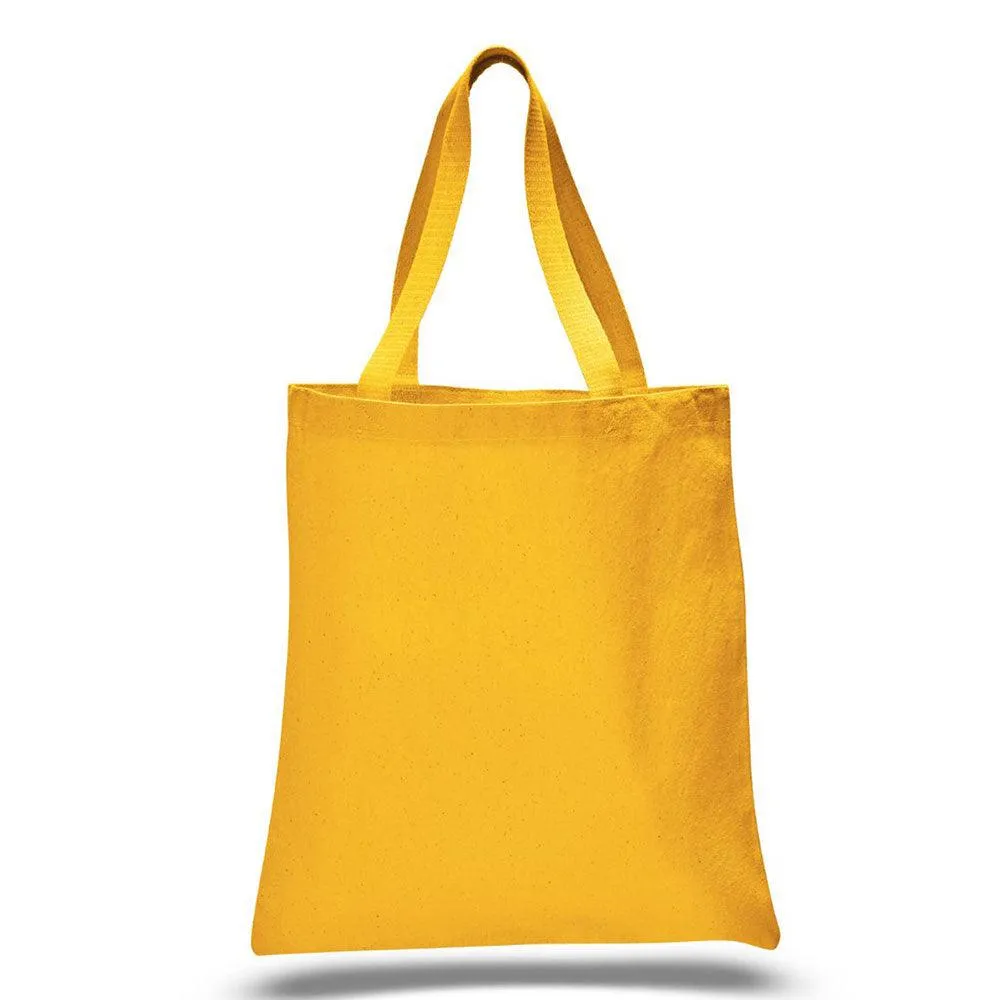 12 Oz. Colored Canvas Simple Tote Bag Customized with your Brand or Logo