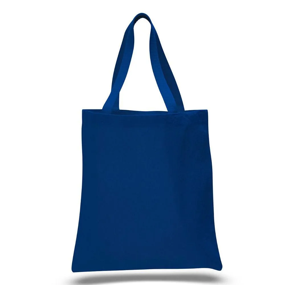 12 Oz. Colored Canvas Simple Tote Bag Printed with a Customizable BLOCK SPORT COLLECTION Design