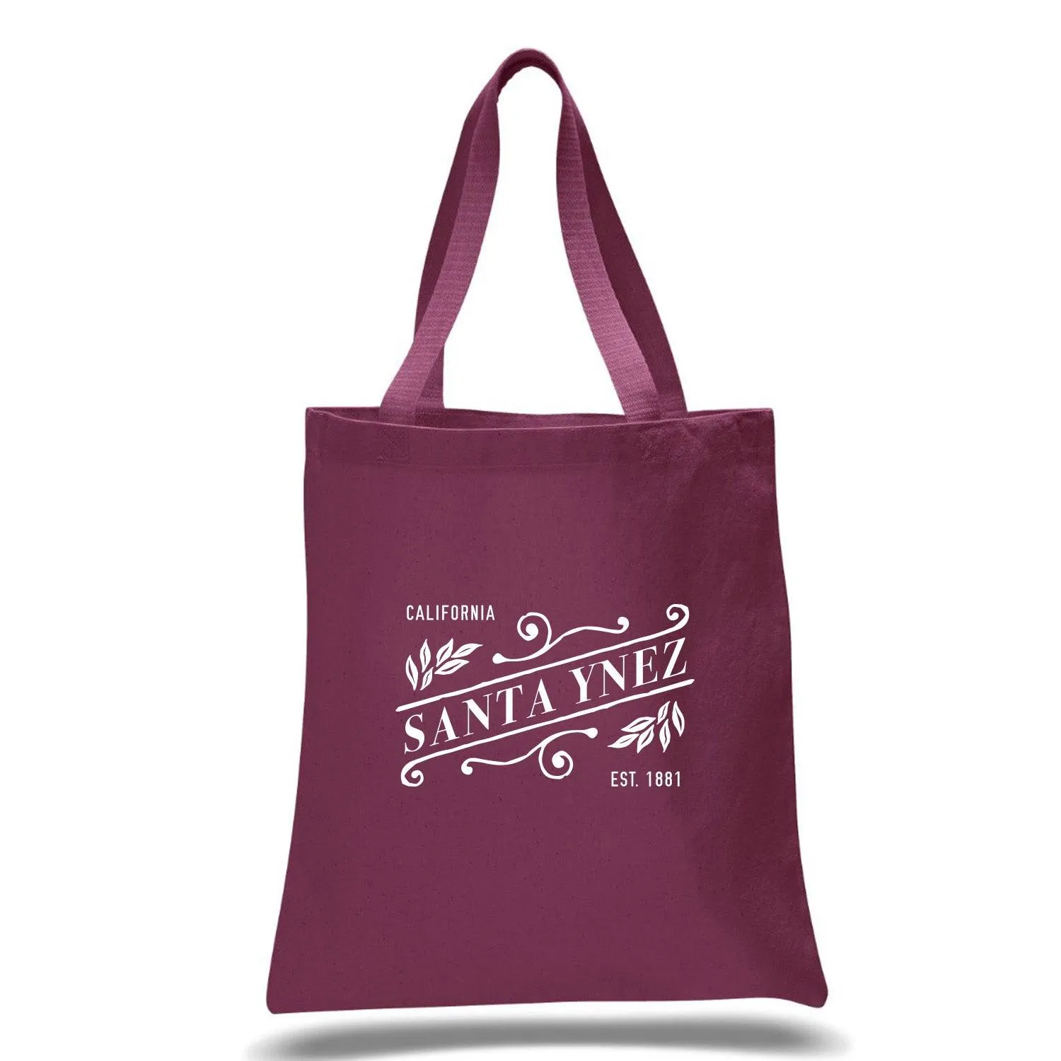 12 Oz. Colored Canvas Simple Tote Bag Printed with a Customizable SLANT COLLECTION Design