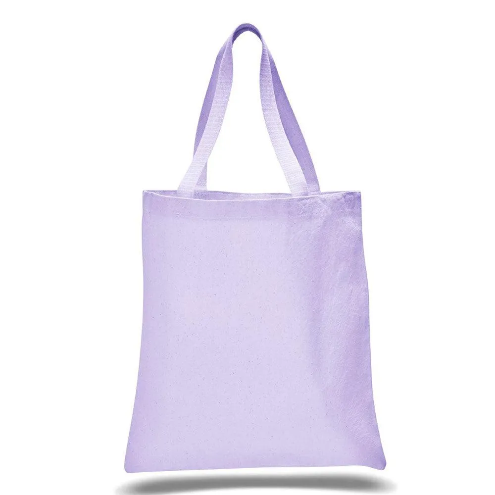 12 Oz. Colored Canvas Simple Tote Bag Printed with a Customizable SQUARES COLLECTION Design