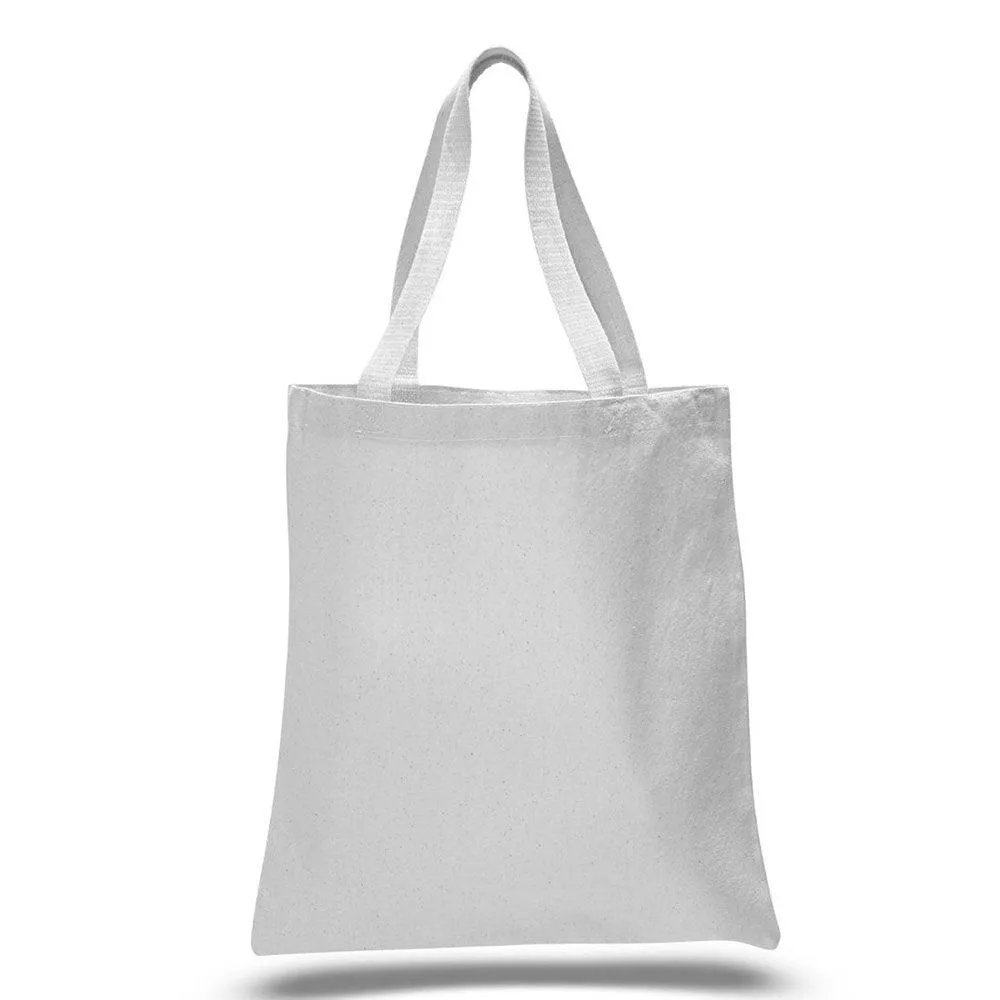 12 Oz. Colored Canvas Simple Tote Bag Printed with a Customizable SQUARES COLLECTION Design