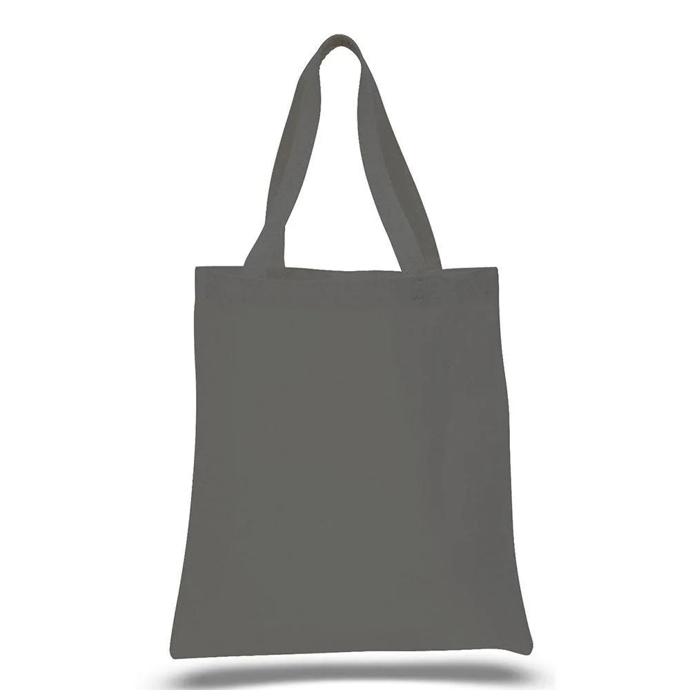 12 Oz. Colored Canvas Simple  Tote Bag Printed with a Customizable SQUARES HOLIDAY COLLECTION Design