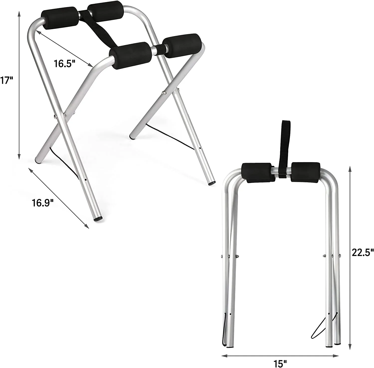 2-Pack Kayak Storage Rack 165 Lbs Capacity Freestanding Kayak Stand