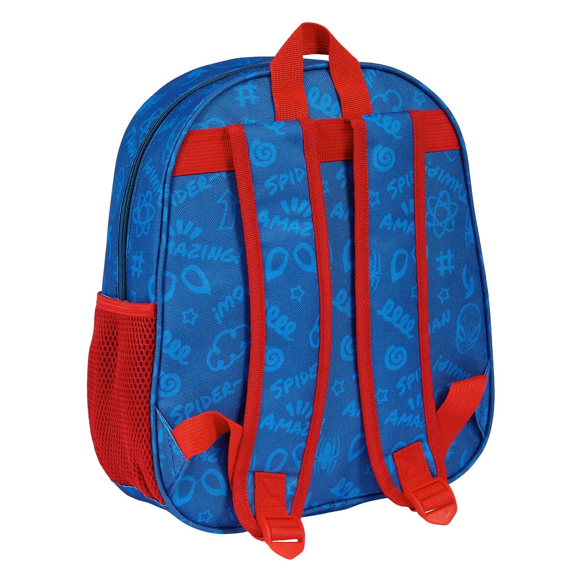 3D School Bag Spider-Man Red Navy Blue 27 x 33 x 10 cm