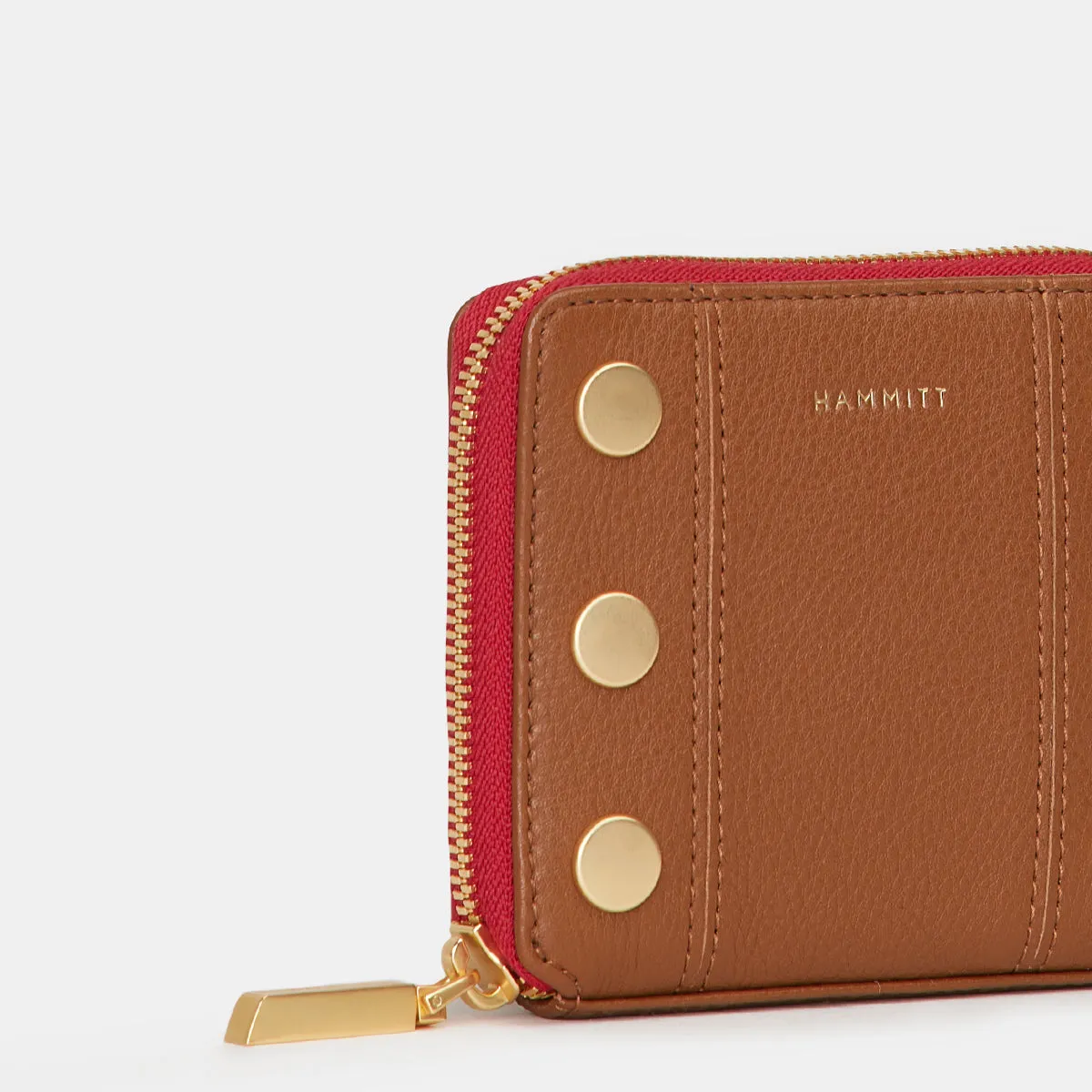 5 North | Mahogany Pebble/Brushed Gold Red Zip