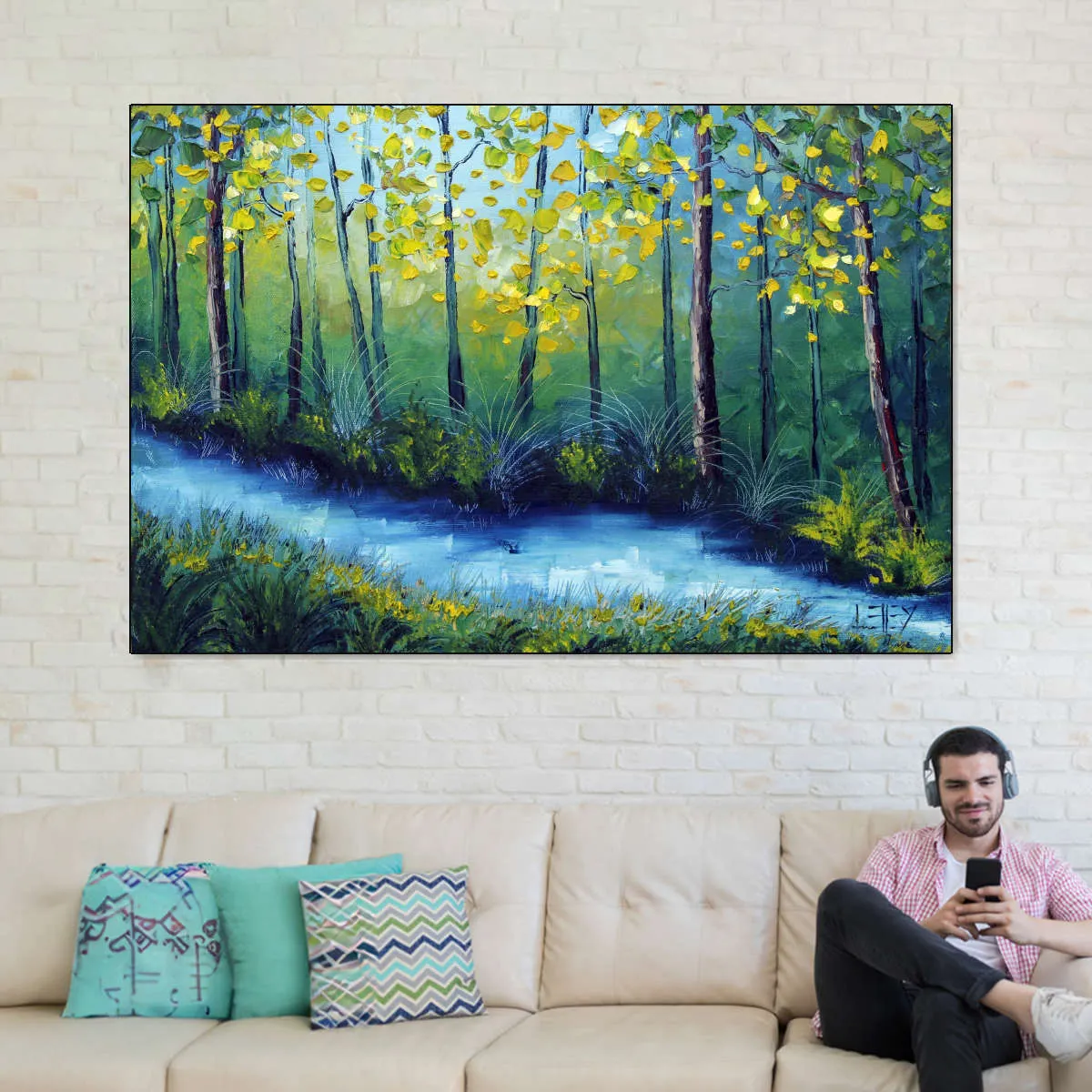 A Blue River Wall Art