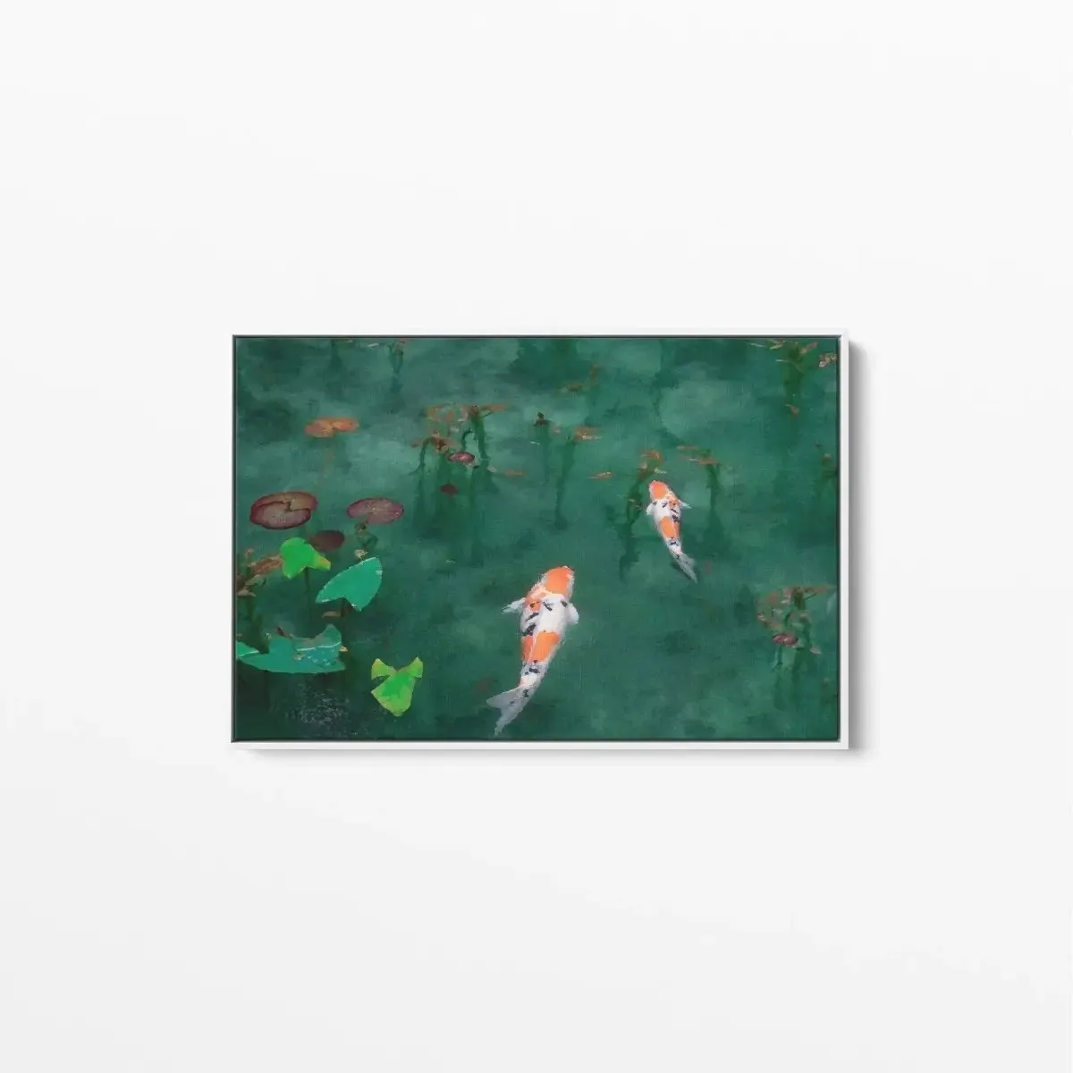 Acting Koi - Fish Koi Art Print Stretched Canvas Wall Art