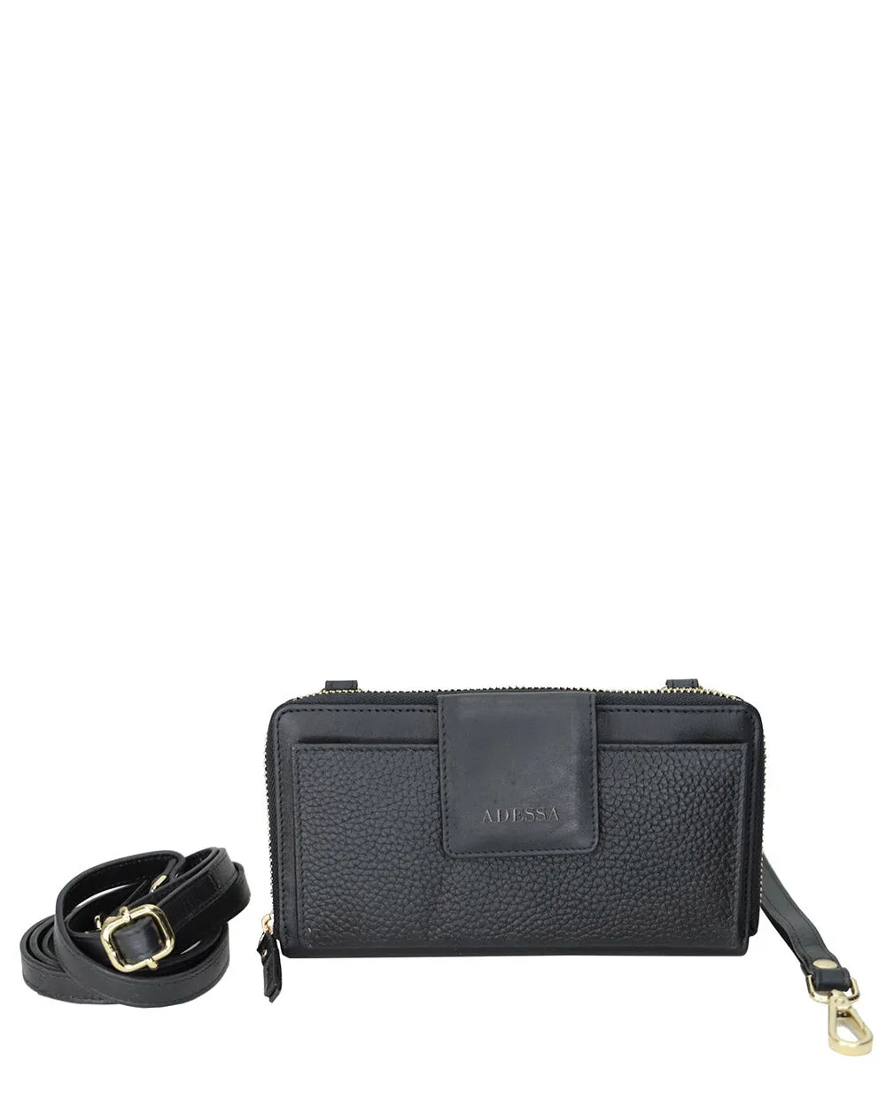 Adessa Chicago Black Leather Purse