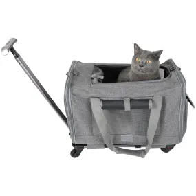 Airline-approved pet carrier with wheels Transport