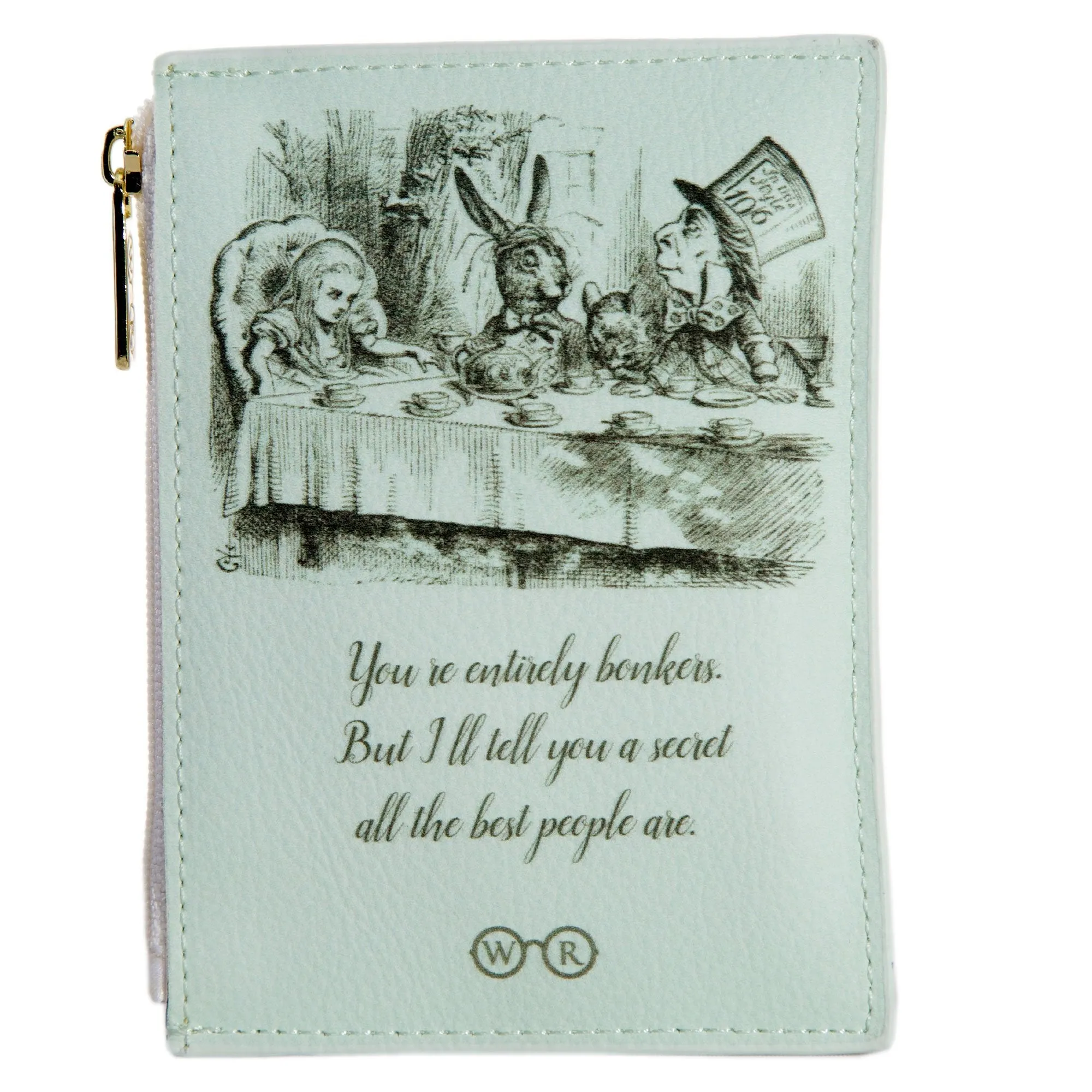 Alice in Wonderland Original Turquoise Book Coin Purse Wallet