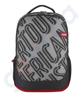 AMERICAN TOURISTER POP PLUS SCHOOL BAG GREY AND RED