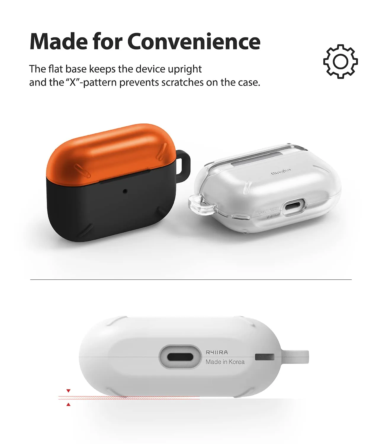 Apple AirPods Pro | Layered case - Orange & Black