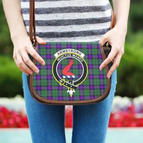 Armstrong Modern Tartan Saddle Bag with Family Crest