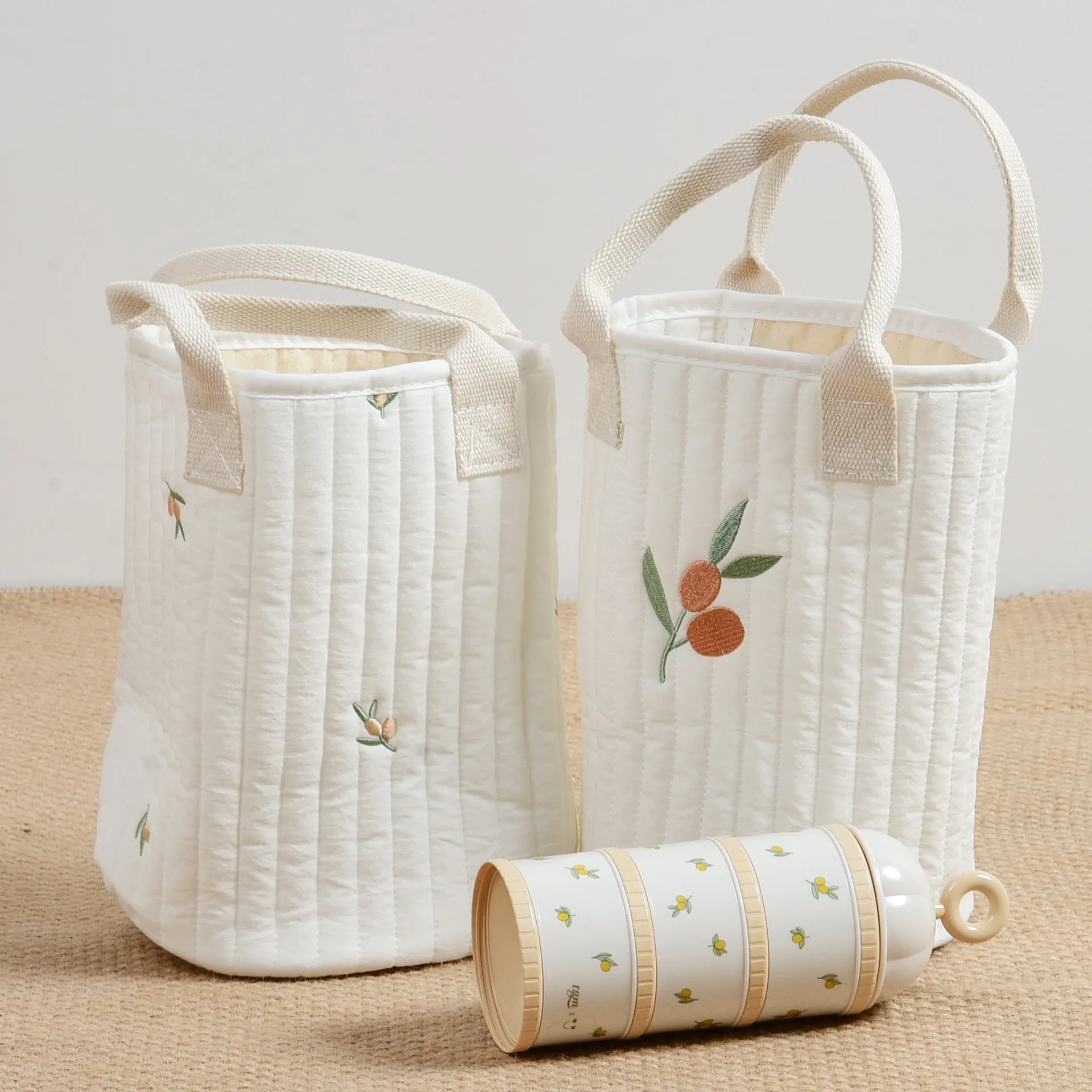 Baby Bottle Storage Embroidered Mommy Handbag