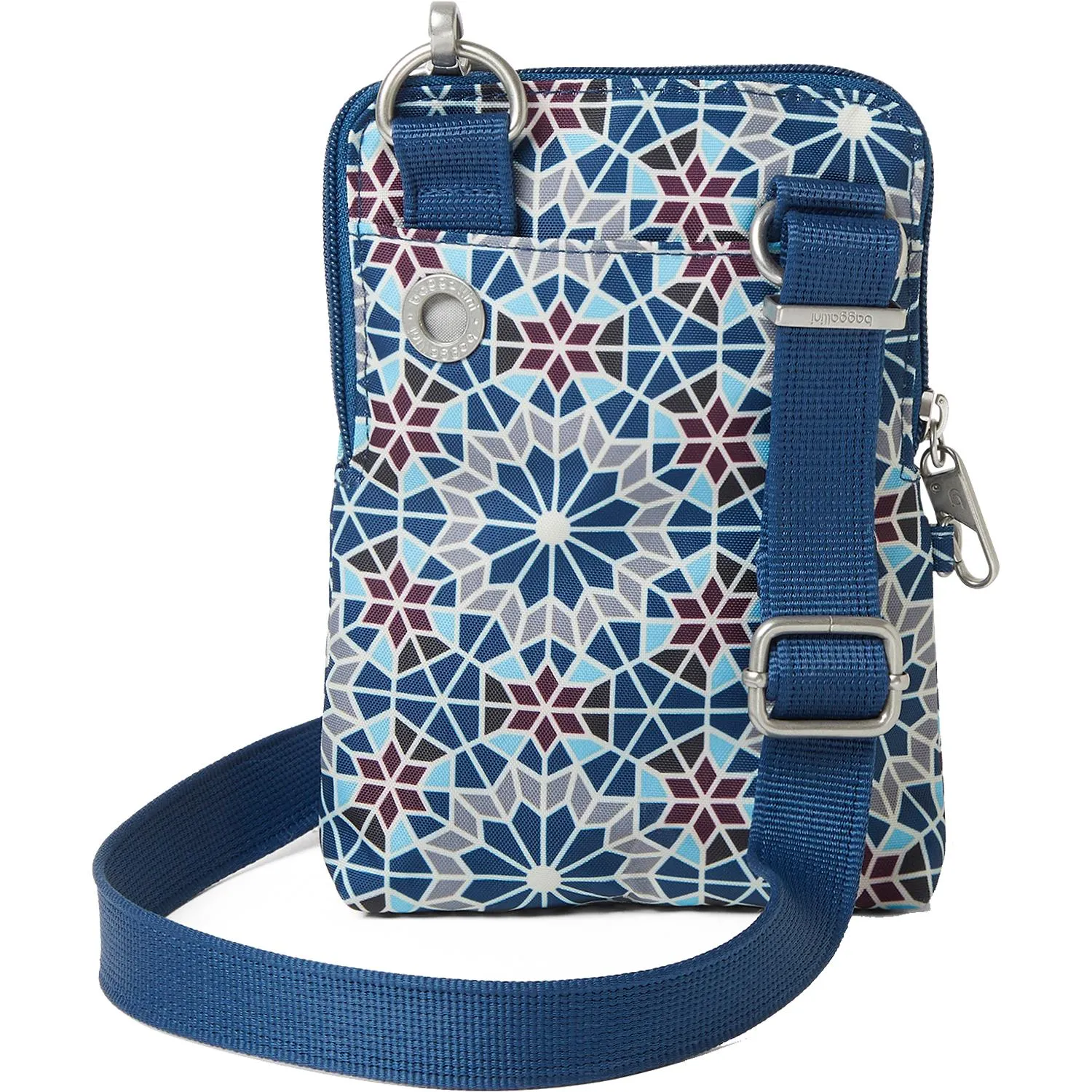 Baggallini Anti-Theft Activity Crossbody Moroccan Print Nylon