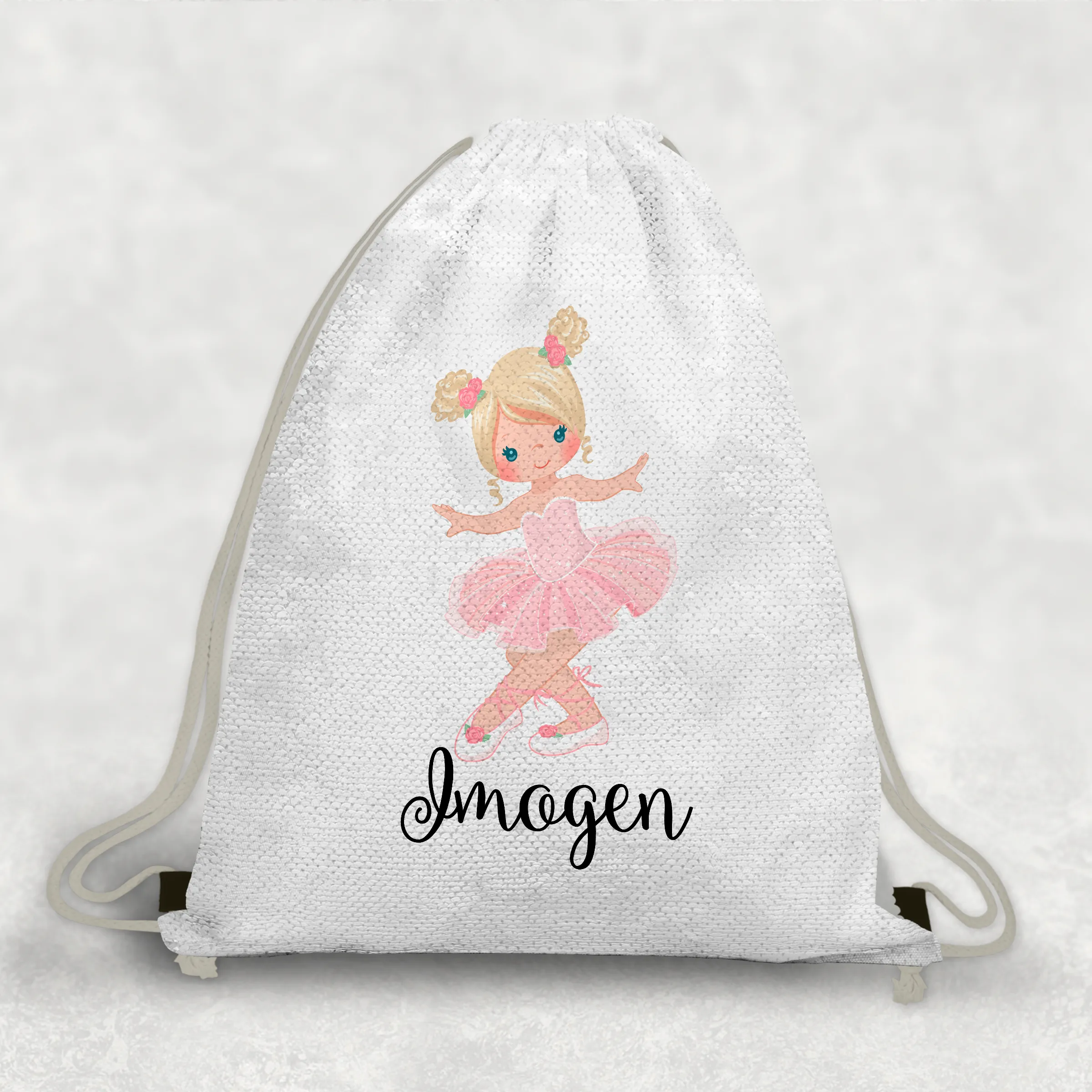 Ballet Personalised Mermaid Sequin PE School Bag