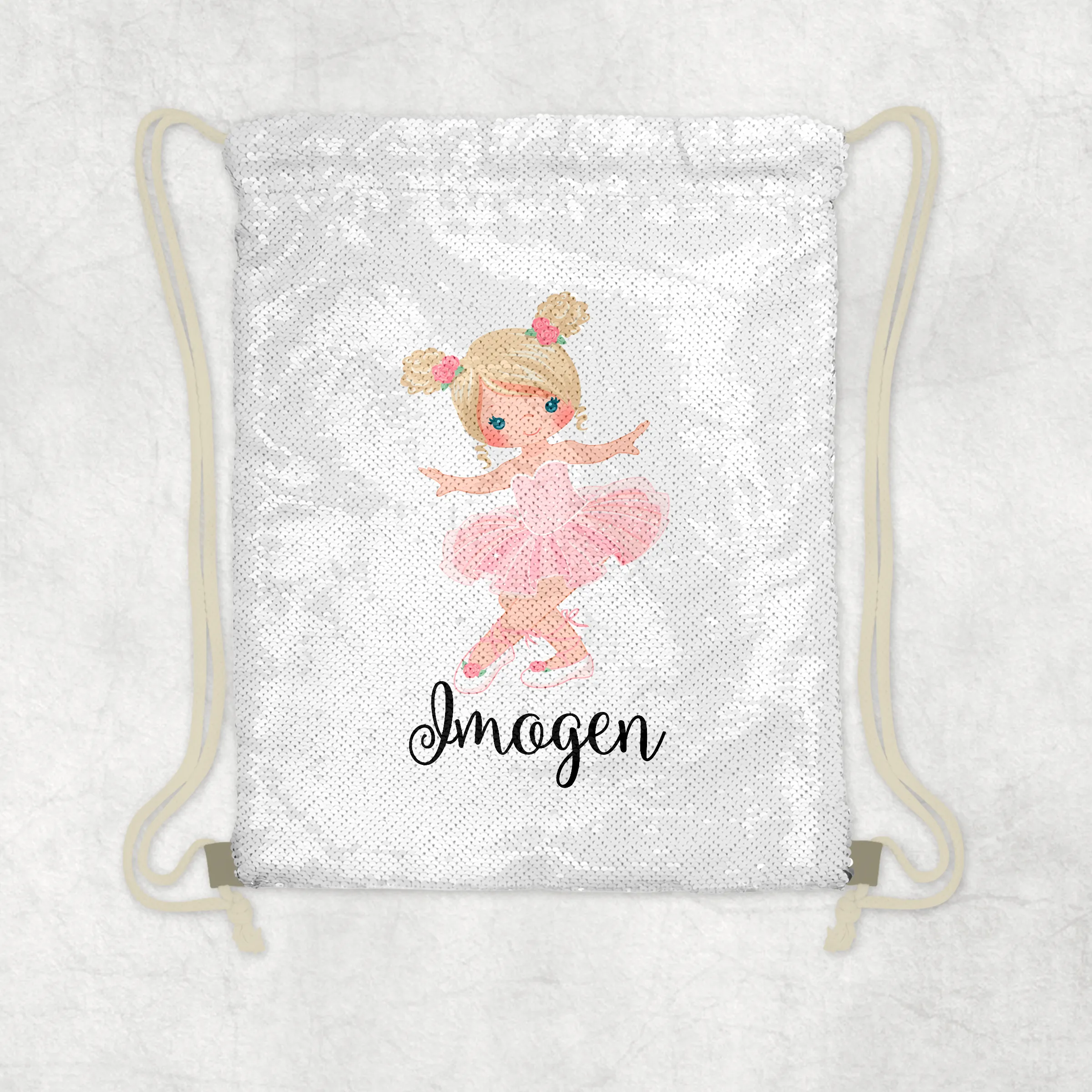 Ballet Personalised Mermaid Sequin PE School Bag