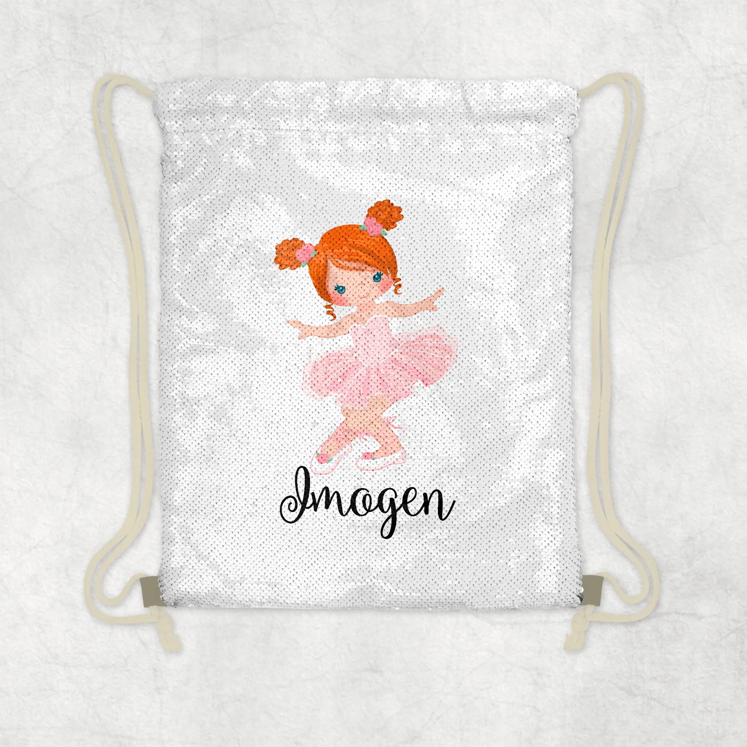 Ballet Personalised Mermaid Sequin PE School Bag