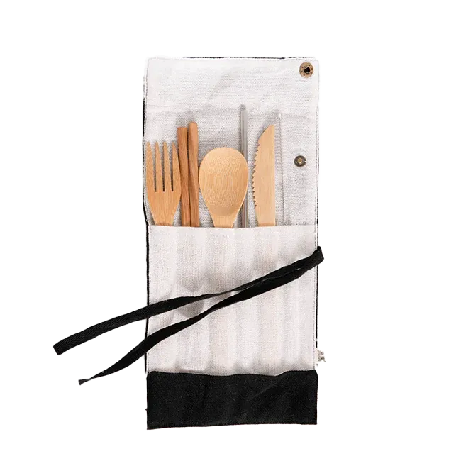 Bamboo Utensil   Straw Set