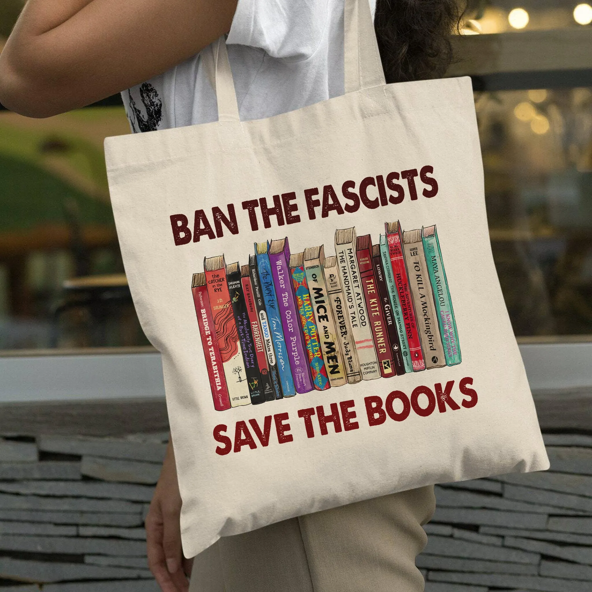 Ban The Fascists Save The Books Book Lovers Gift TBW377