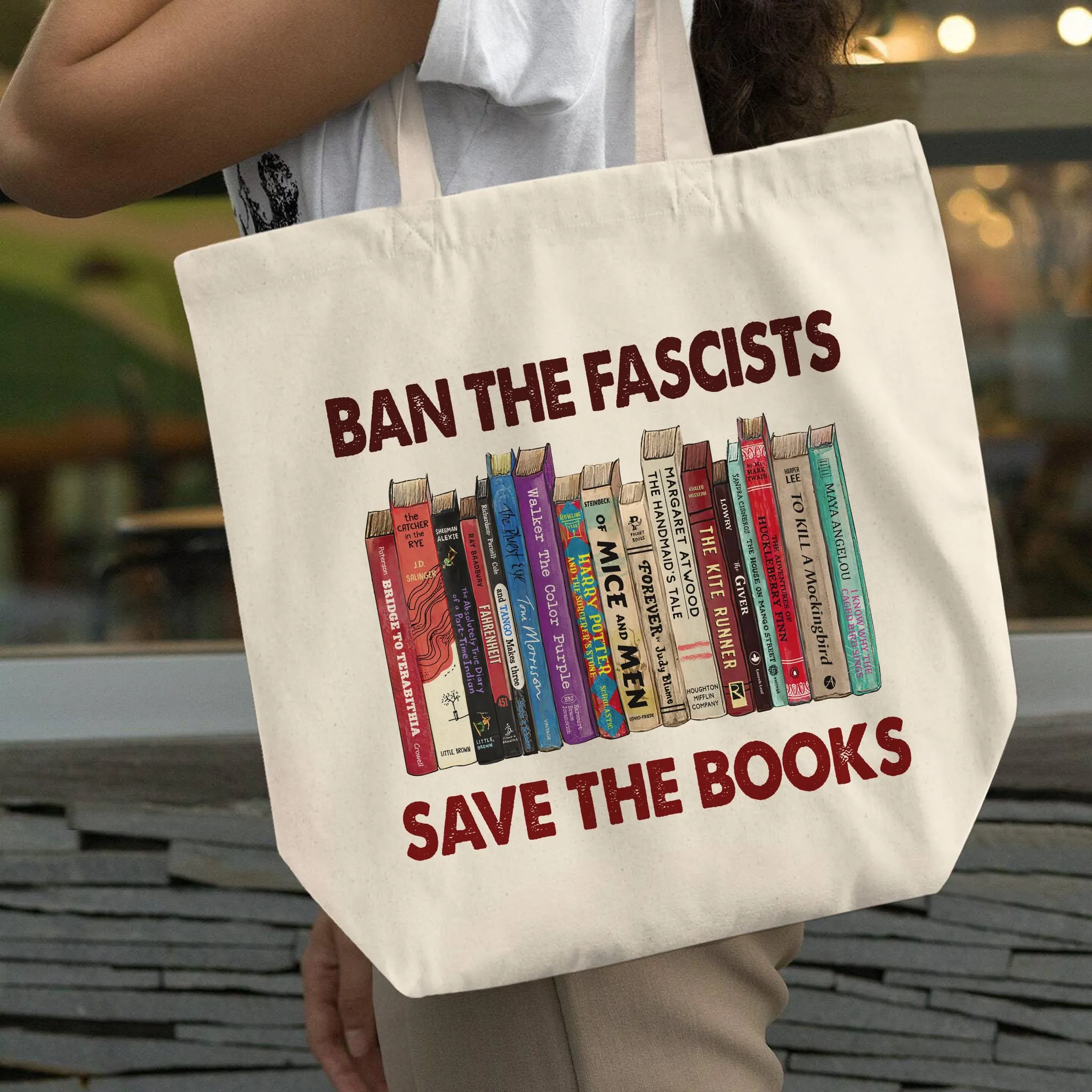 Ban The Fascists Save The Books Book Lovers Gift TBW377