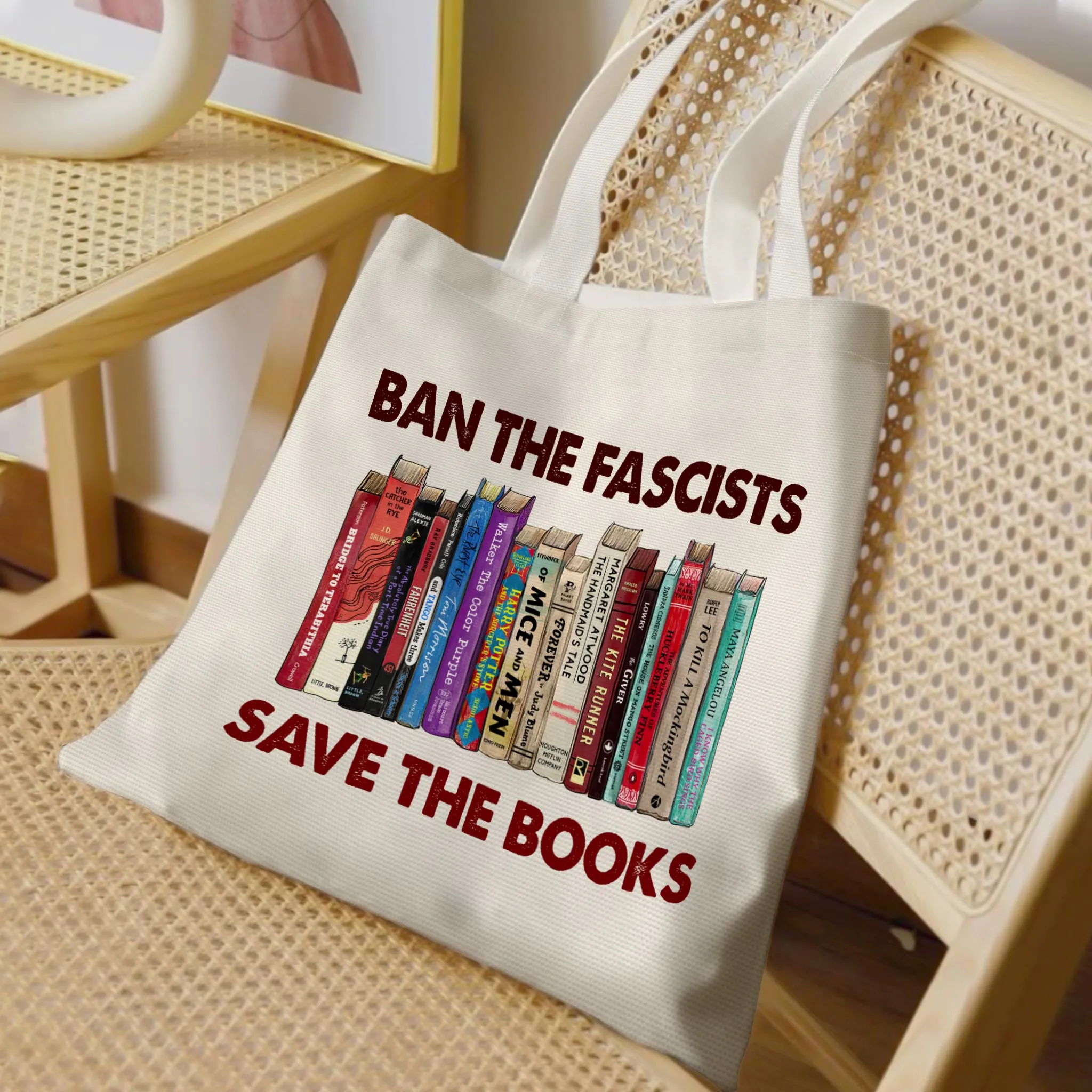 Ban The Fascists Save The Books Book Lovers Gift TBW377