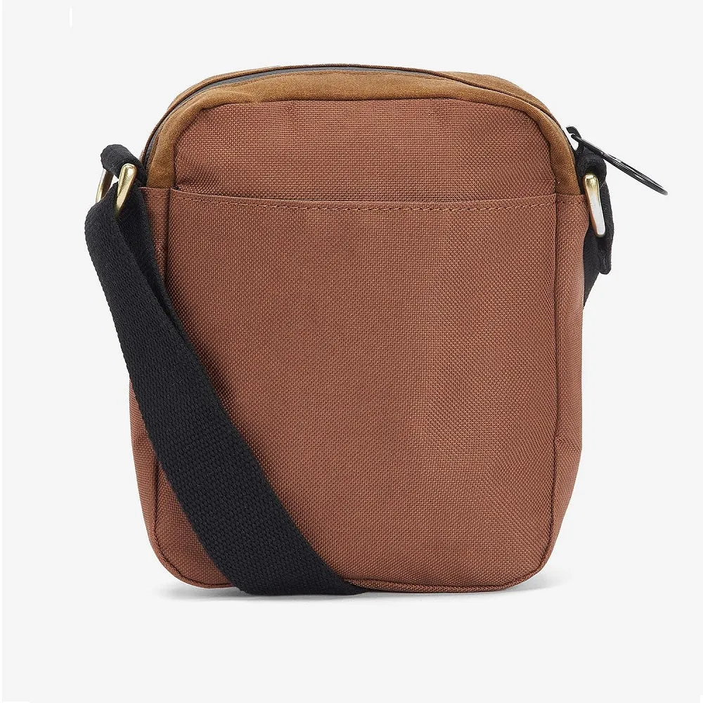 Barbour Field Waxed Crossbody Tan/Black Bag One Size