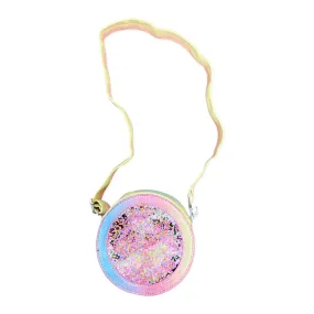 Bari Lynn Rainbow Confetti Round Bag with Crossbody Strap