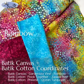 Batik Canvas (1)   (2) Cotton Coordinate - Rainbow