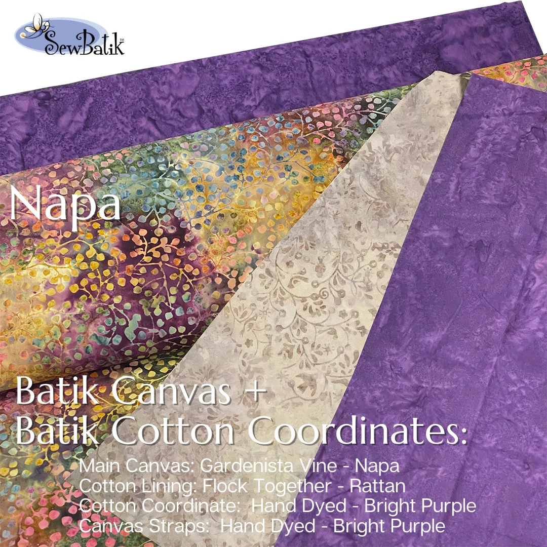 Batik Canvas (2)   (2) Cotton Coordinate Pack - Napa