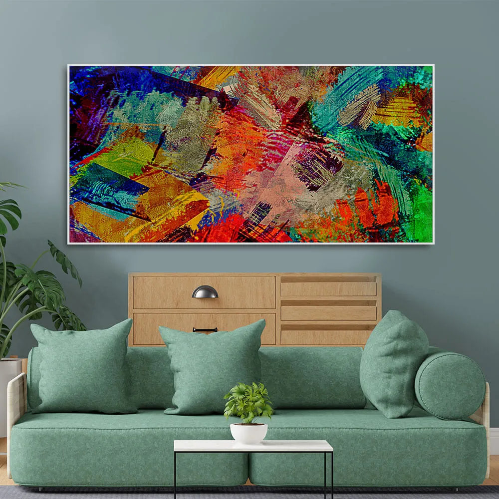 Beautiful Abstract Colorful Textured art Premium Canvas Wall Painting