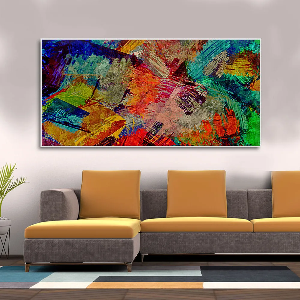 Beautiful Abstract Colorful Textured art Premium Canvas Wall Painting