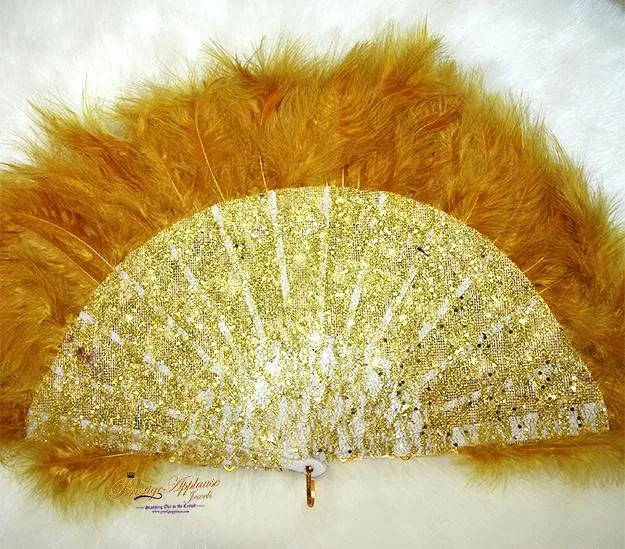 Beautiful Detailed Gold Hand fan wedding African Traditional engagement