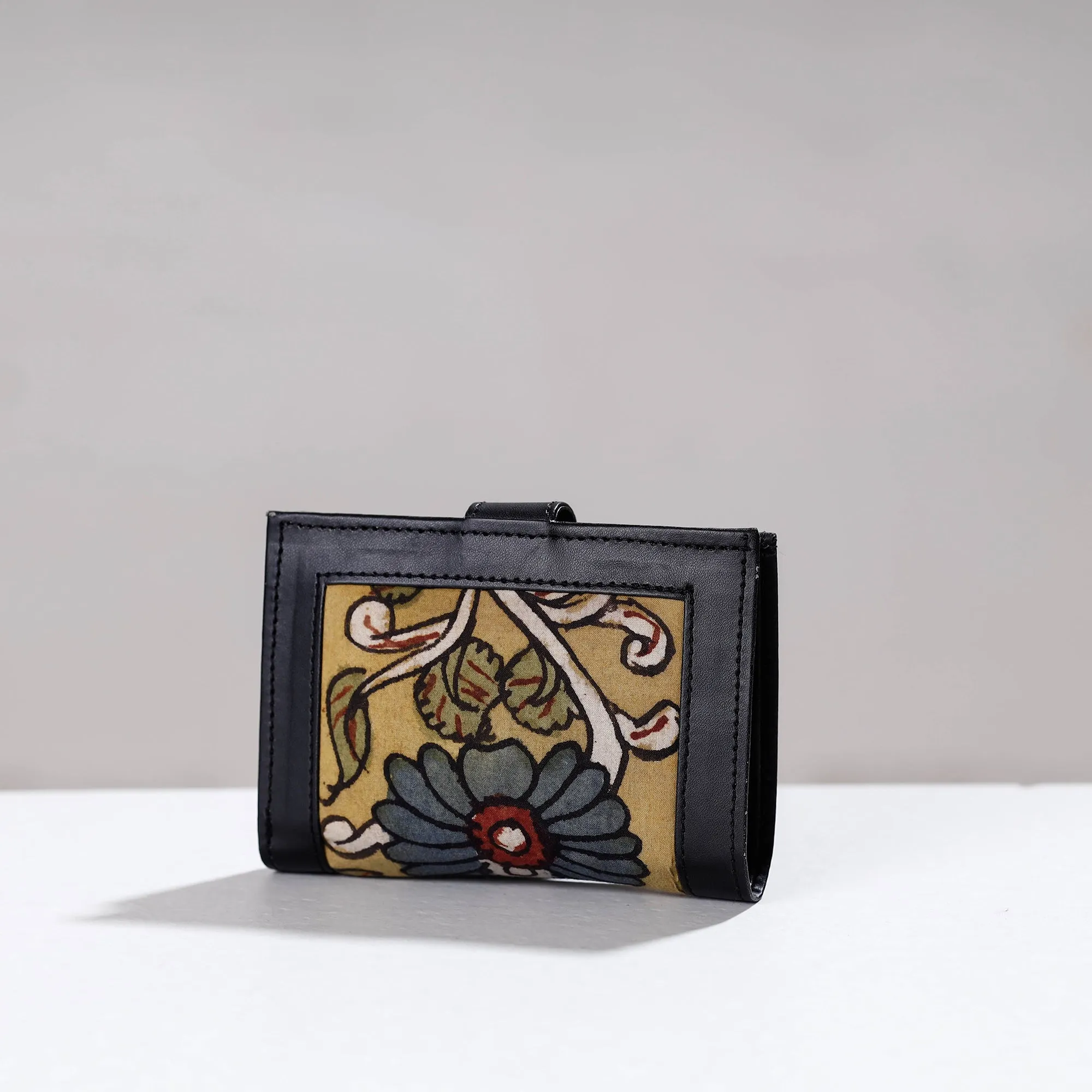 Beige - Handpainted Kalamkari Cotton Wallet