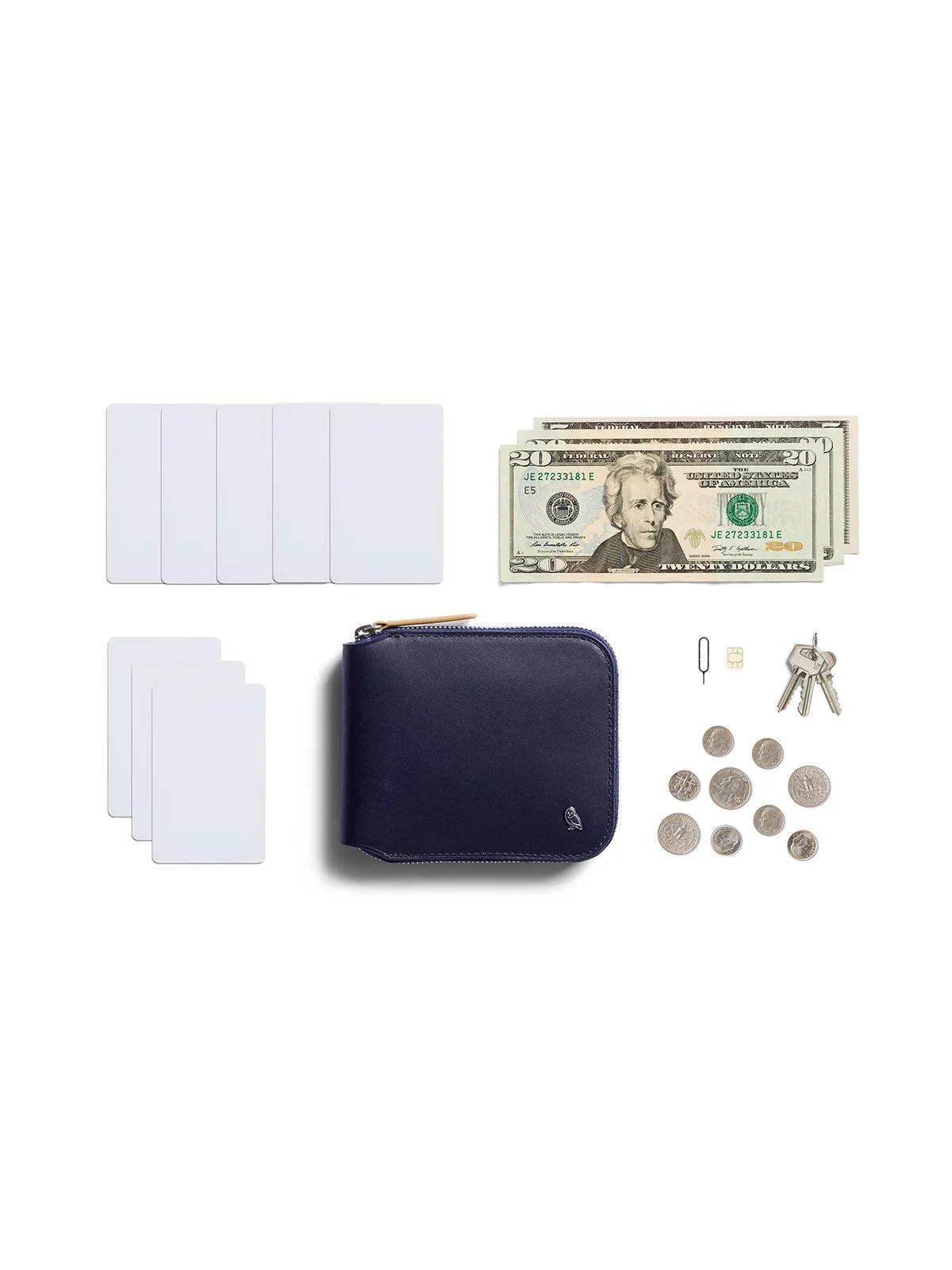 Bellroy Zip Wallet Navy RFID