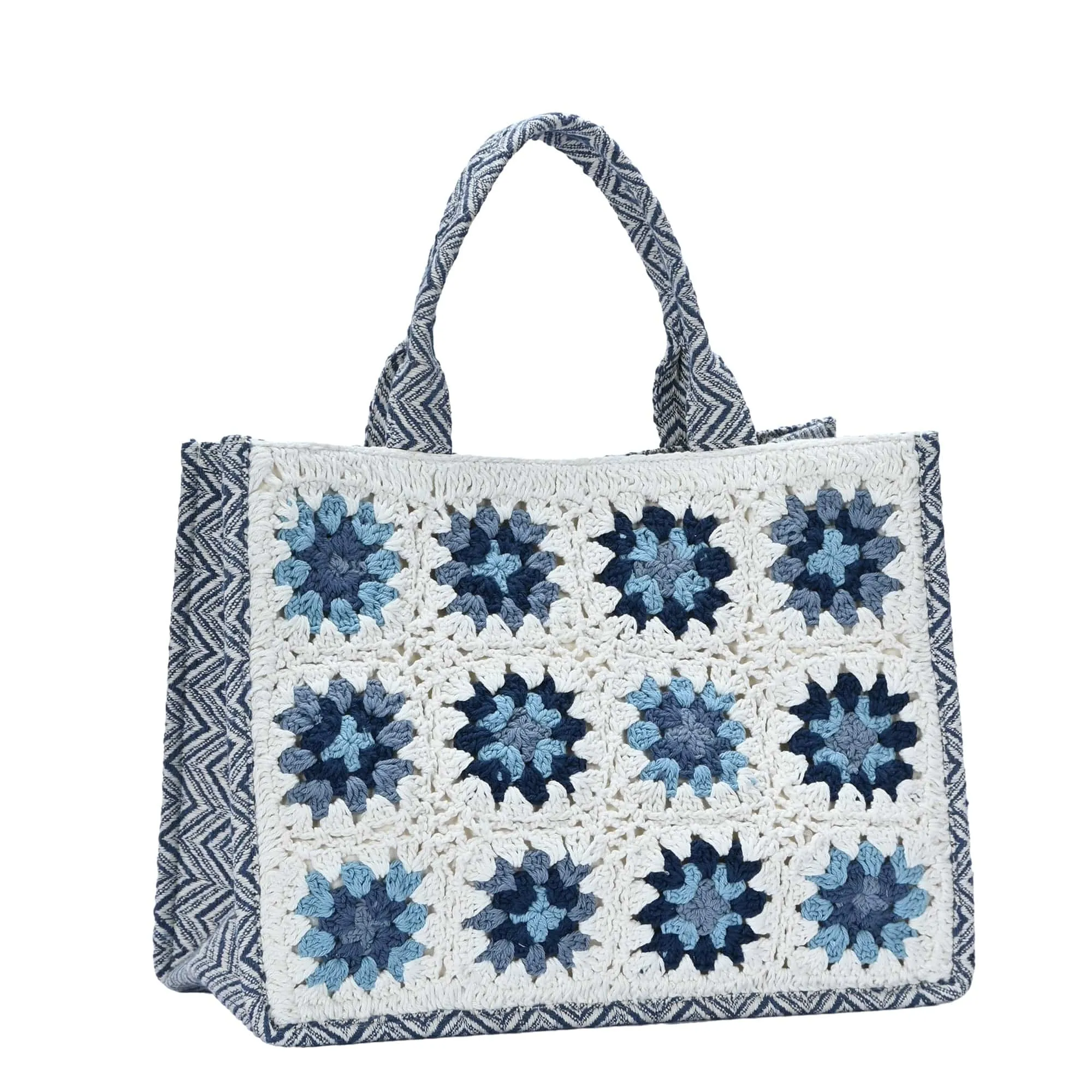 BGAIN302 Flower Crochet Tote Bag