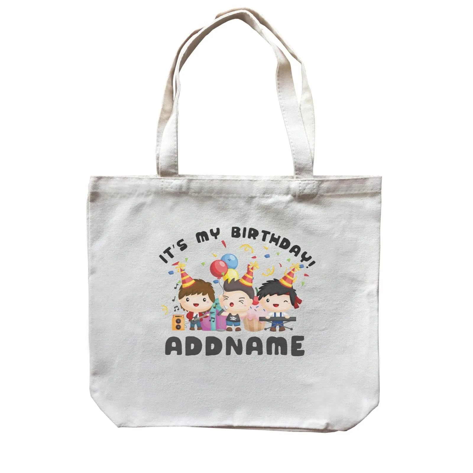 Birthday Music Band Boy Group It's My Bitrhday Addname Canvas Bag