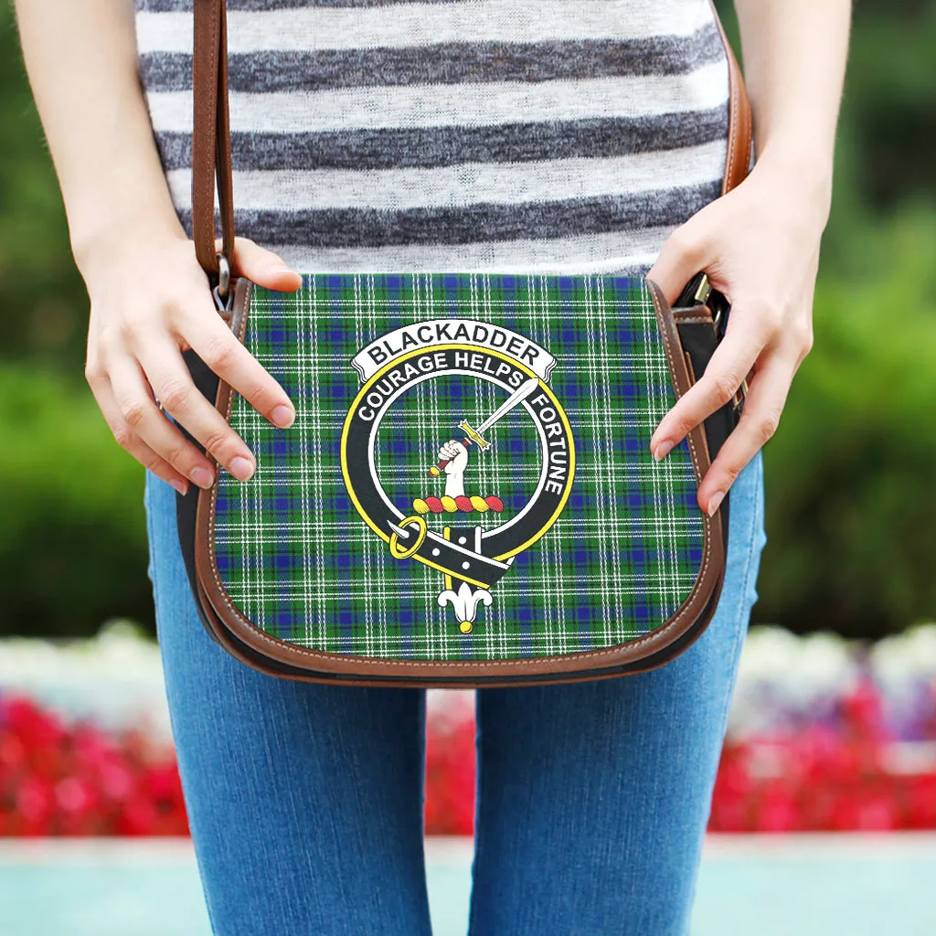 Blackadder Tartan Saddle Bag with Family Crest