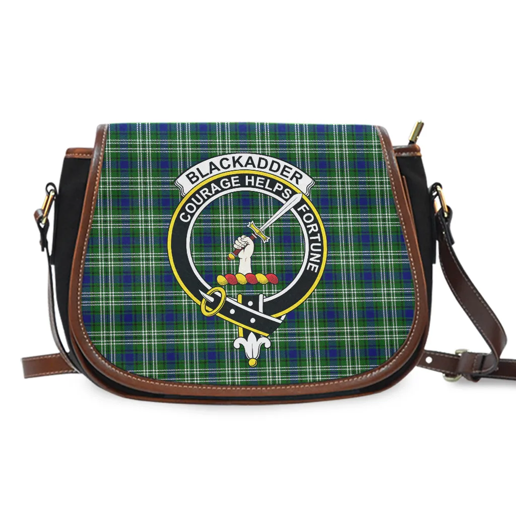 Blackadder Tartan Saddle Bag with Family Crest