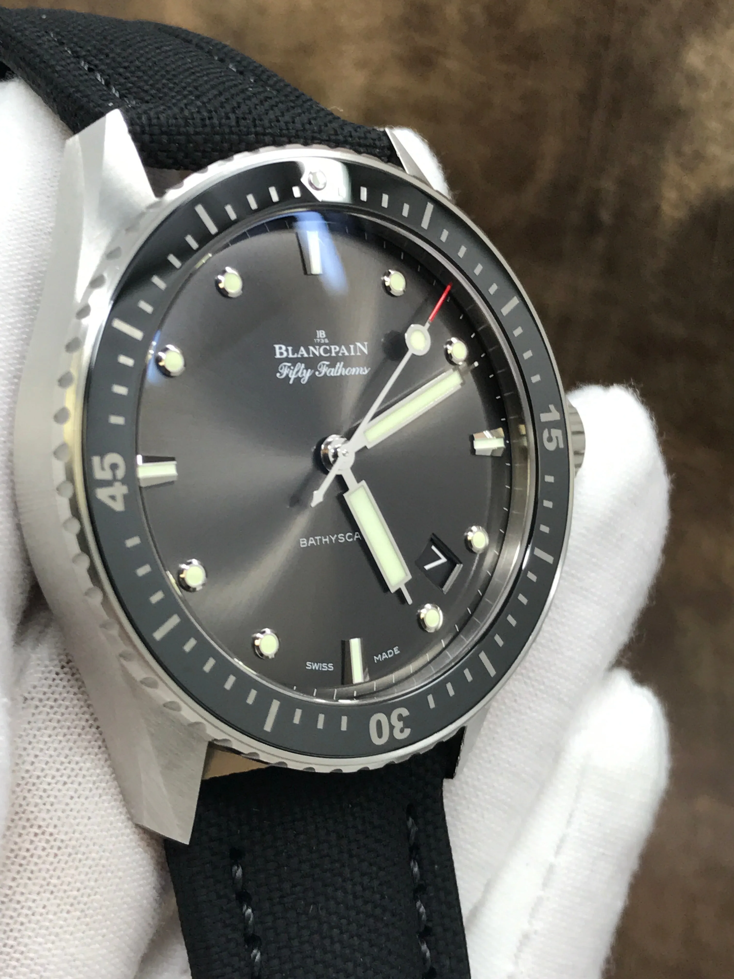 Blancpain Fifty Fathoms Bathyscaphe 5000-1110-b52a Anthracite Dial Automatic Men's Watch