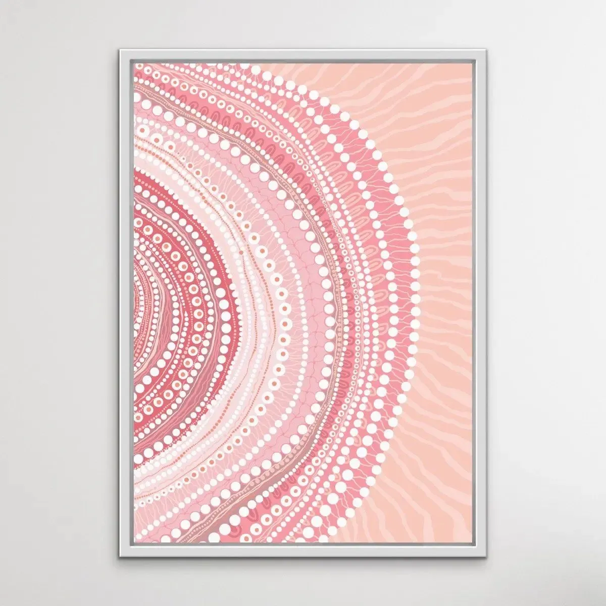 Blooming Female- Pink -Aboriginal Art Print By Leah Cummins.