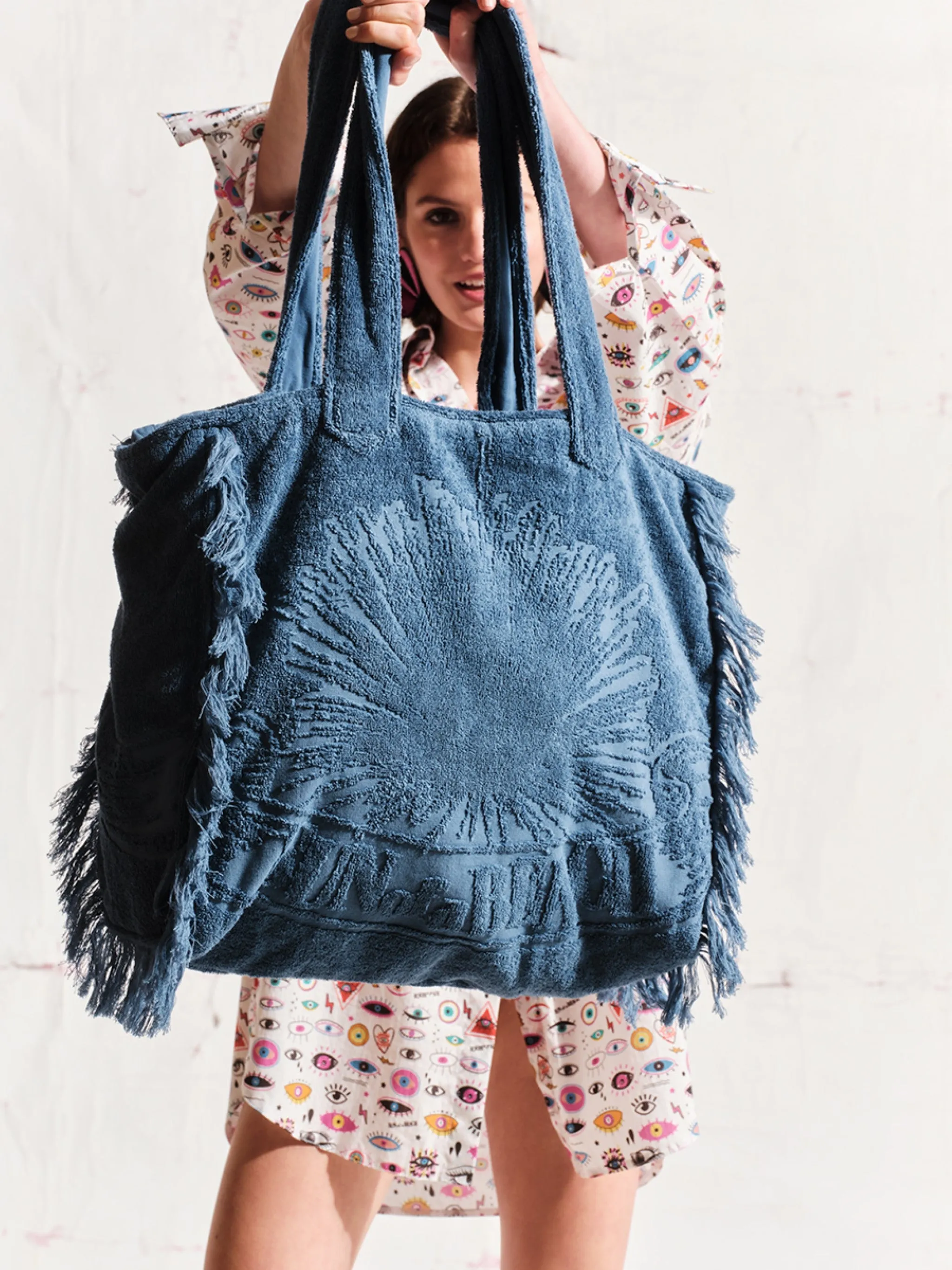 Blue | Terry Tote Beach Bag