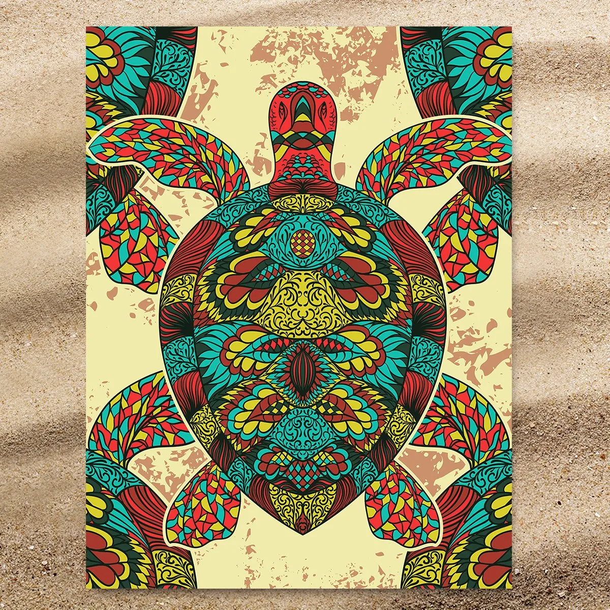 Bohemian Sea Turtle Extra Large Towel