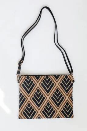 Bold Agenda Black Geometric Crossbody Bag