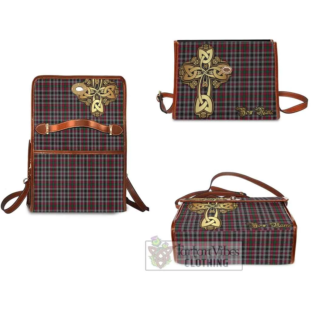 Borthwick Tartan Waterproof Canvas Bag Golden Thistle Celtic Cross Style