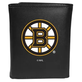 Boston Bruins® Leather Tri-fold Wallet, Large Logo