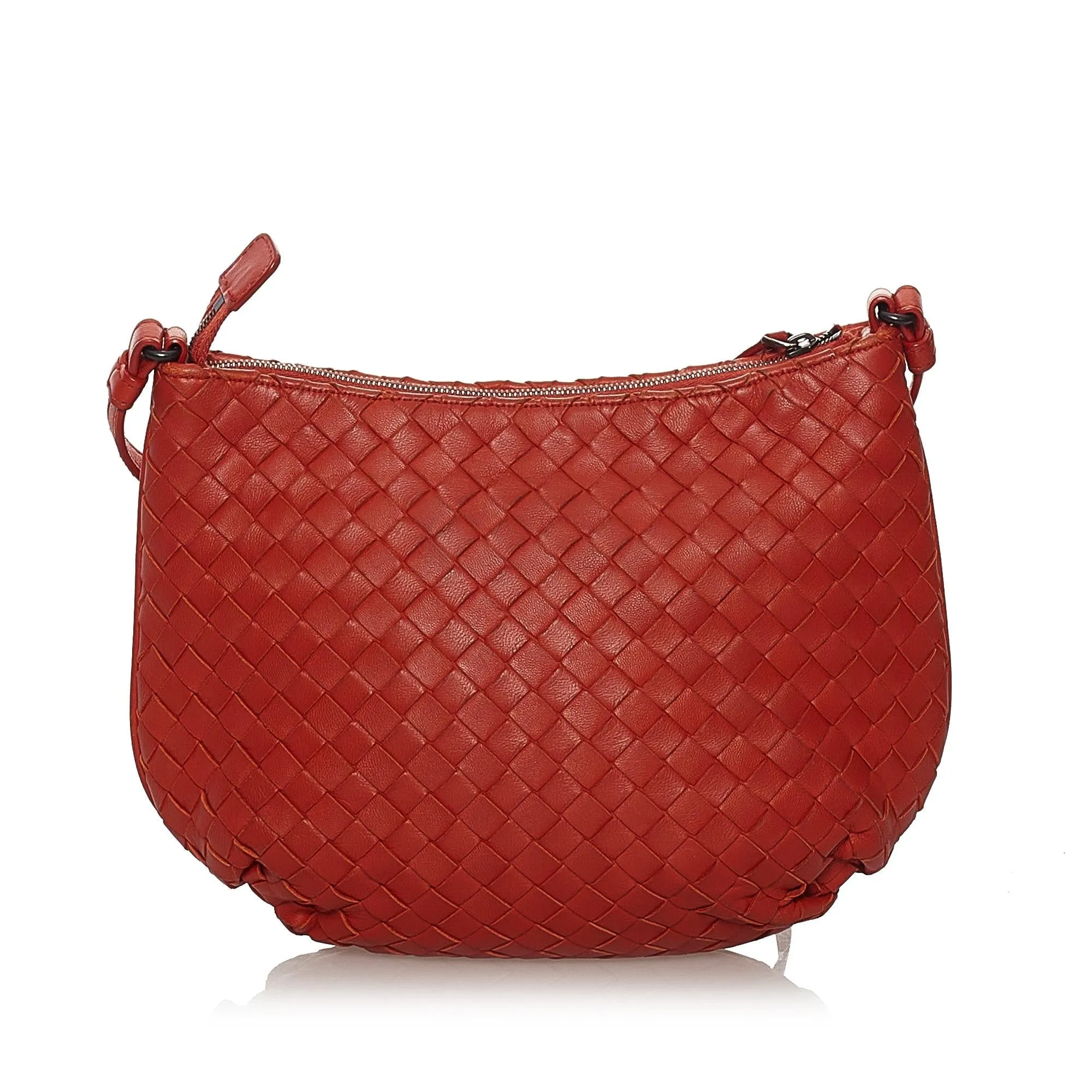 Bottega Veneta Intrecciato Leather Crossbody Bag (SHG-33056)